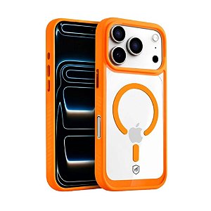 Capa Magsafe Transarente Iphone 17 Pro Gshield Wave GS-14258 Laranja
