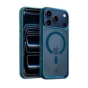 Capa Magsafe Transarente Iphone 17 Pro Max Gshield Wave GS-14261 Azul