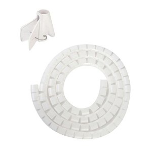 Organizador de Cabo Espiral Startools SR0526 Branco 1,5 Metros Com Aplicador