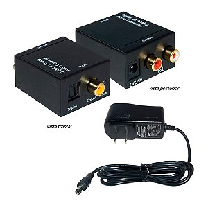 Adaptador Conversor Áudio Óptico para RCA Altomex AU-26