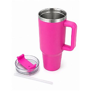 Caneca Térmica com Alça Flex FX-GF-06 1,2L Rosa com Tampa
