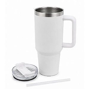 Caneca Térmica com Alça Flex FX-GF-06 1,2L Branco com Tampa
