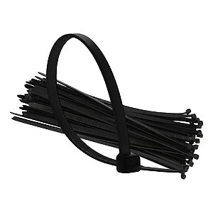 Abraçadeira Nylon Thompson 3,6x200 Milímetros Com 100 Preta