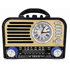 Rádio Portátil Kapbom KA-7839 FM/AM/SW/USB Marrom
