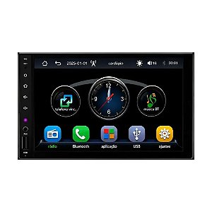 Central Multimídia Roadstar RS-7007BR 2 DIN Com Apple CarPlay e Android