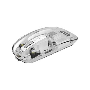 Mouse Sem Fio C3Tech M-BT100WH Bluetooth Transparente