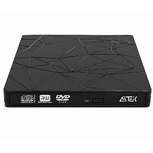 Leitor e Gravador Externo Aitek AGR-G3002 USB 3.0 DVD