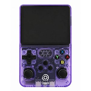 Vídeo Game Portátil Oásis OIH-5916 RS36 18000 Jogos Roxo