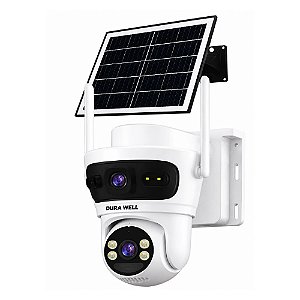 Câmera IP Speed Dome Durawell JT-9682 Antenas com Painel Solar Lente Dupla
