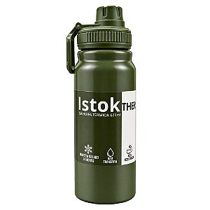 Garrafa Térmica Istok Polar Parede Dupla 620ML Verde
