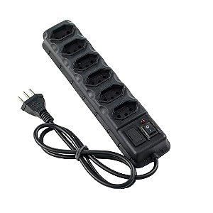 Filtro Linha 6 Tomadas Eletro GM Bivolt 85CM Preto