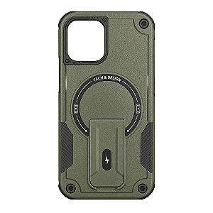 Capa Iphone 12/12 Pro Ultra Safe Verde e Cinza