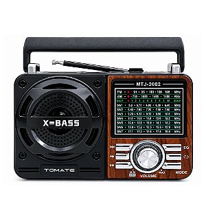 Rádio Portátil Tomate MTJ-2002 AM/FM Marrom