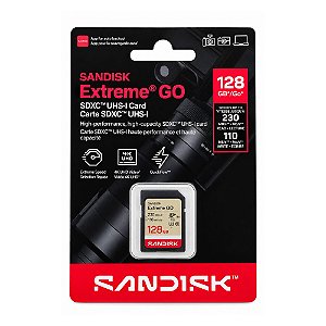 Cartão Memória SD Sandisk Extreme Go 128GB