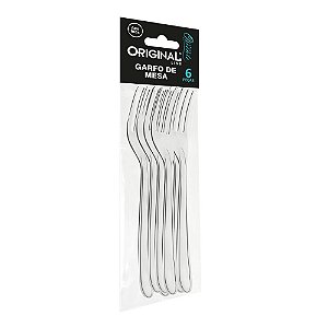 Kit Garfo Original Line em Aço Inox 6 Peças
