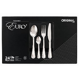 Faqueiro Euro Original Line SL0410D 24 Peças Inox