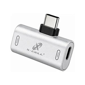 Adaptador Tipo-C x Tipo-C X-Cell XC-ADP-30 Prata