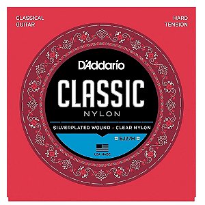Encordoamento Violão D'Addarío Nylon EJ27H T.Alta