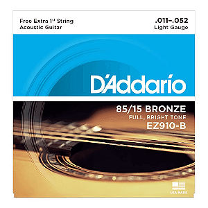 Encordoamento Violão D'Addarío EZ910-B Aço