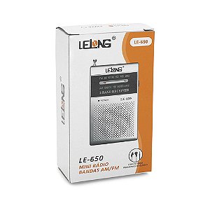 Rádio Portátil Lelong LE-650 AM/FM Prata