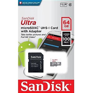 Cartão Memória Micro SD SanDisk Ultra C10 64GB