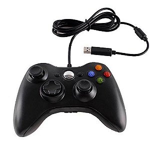 Controle Xbox 360 Xzhang HSY-002 com Fio Preto