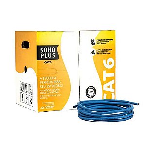 Cabo Rede Cat6 Soho Plus Azul (Metro)