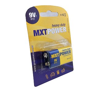 Bateria Zinco 9V Mxt 6F22
