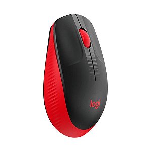 Mouse sem Fio Logitech M190 Preto Vermelho