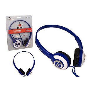 Headphone Knup Kp-393 com Fio Azul