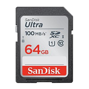 Memória Sd Sandisk 64GB Ultra C10 100MB/S