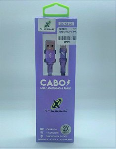 CABO IPHONE LIGHTNING XC-KT-14 X-CELL ROXO 1.2MT
