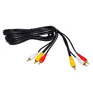 Cabo Av 3 RCA x 3 RCA Mxt Emborrachado 2 MTS