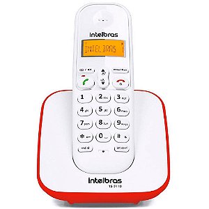 Telefone Intelbras TS3110 Sem Fio com ID Bco/Verme