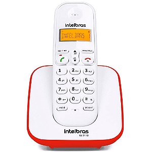 Telefone Intelbras TS3110 Sem Fio com ID Bco/Verme

