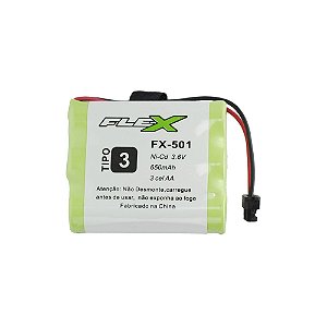 BATERIA P/ TELEFONE S/ FIO FLEX FX-501 650mAh