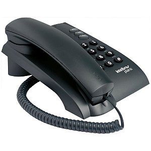 Telefone Intelbras Pleno com Fio Preto