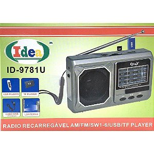 Rádio de Bolso Idea ID-9781U AM/FM/ SW1-6