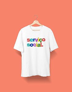 Camisa Universitária - Serviço Social - Aquarela - Basic