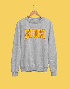 Moletom Básico Flanelado - College - Seu Curso (Personalizável)