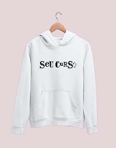 Moletom Canguru Flanelado - Seu Curso (Personalizável) - Nanquim