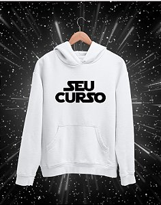 Moletom Canguru Flanelado - Seu Curso (Personalizável) - Nas Estrelas