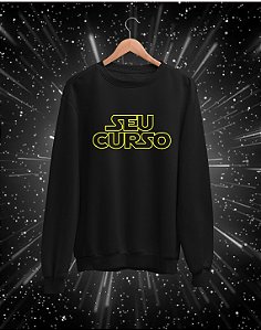 Moletom Básico Flanelado - Seu Curso (Personalizável) - Nas Estrelas