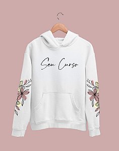 Moletom Canguru Flanelado - Seu Curso (Personalizável) - Delicado