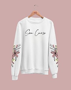 Moletom Básico Flanelado - Seu Curso (Personalizável) - Delicado