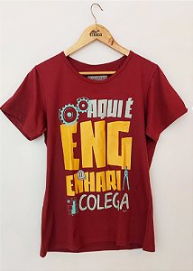OUTLET - Camisa - Engenharia - Bordô - TROCA NÃO DISPONÍVEL