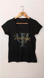 OUTLET - Camisa - Psicologia - Preta - TROCA NÃO DISPONÍVEL