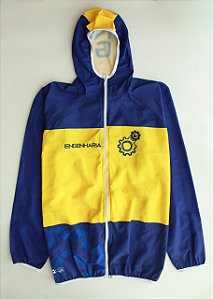 OUTLET - Jaqueta Corta Vento - Engenharia - Azul eAmarelo (TROCA NÃO DISPONÍVEL) - PEÇA ÚNICA