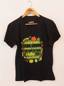 OUTLET - Camisa - Nutrição  - Preta - TROCA NÃO DISPONÍVEL
