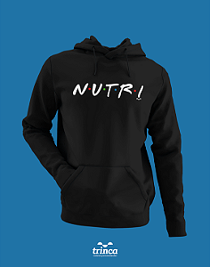 OUTLET - Moletom Canguru - Nutrição - Friends - Preto (TROCA NÃO DISPONÍVEL) - PEÇA ÚNICA